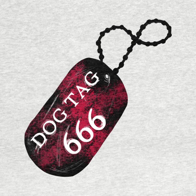 666 Dog Satanic Tag by Demonic cute cat